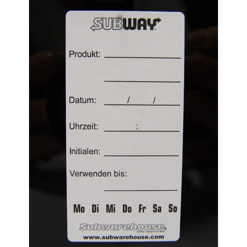 Easily Removable Cambro Label (german) -  57 rolls with 1000 labels