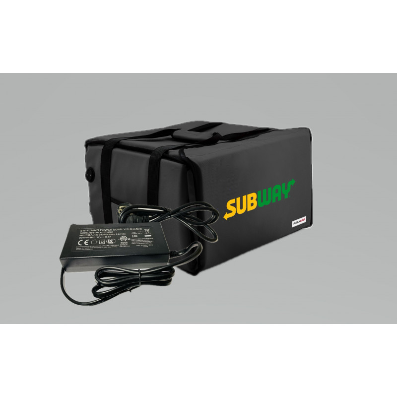 Sac de livraison chauffé  PizzaBag Subway avec adaptateur électrique