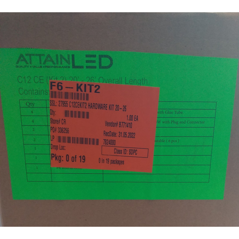 4 LED Strips und 4 Treiber für Channel Light 20' - 26' (F6-KIT2)