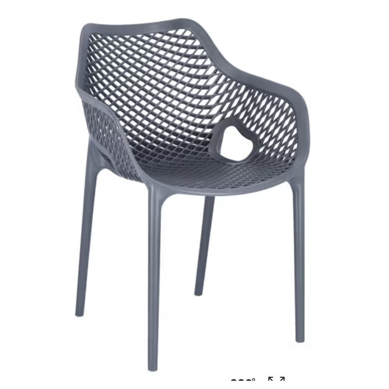 Outdoor Chair with armrest - Anthracite