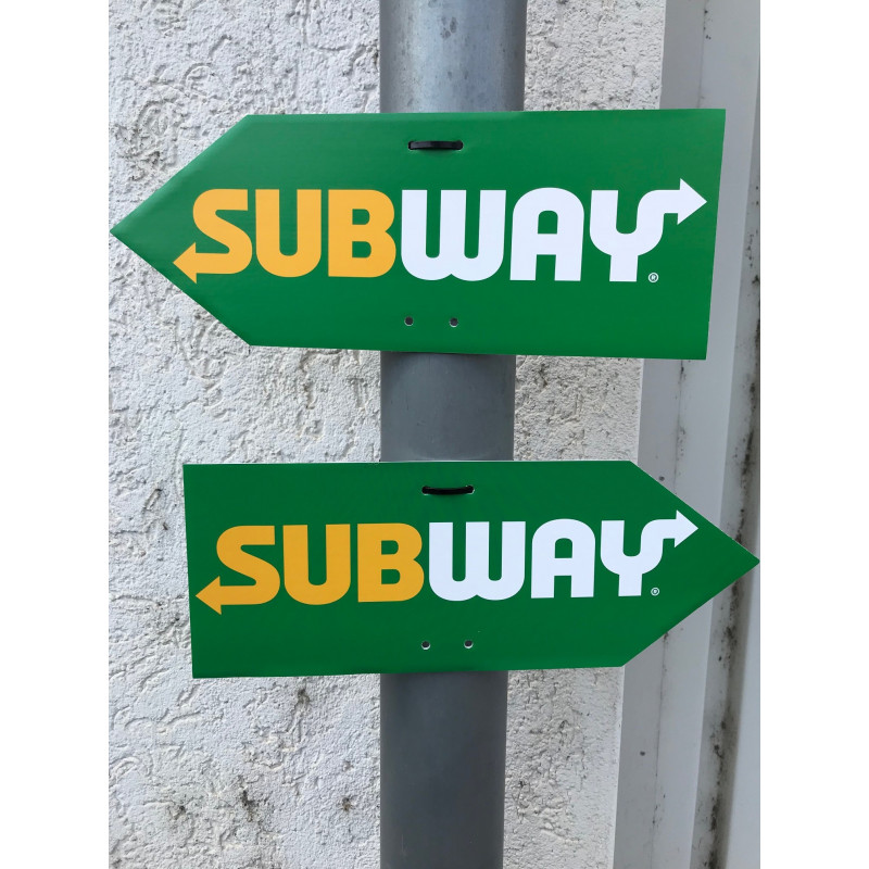 Paire de flèches "SUBWAY" incl. attache-câbles