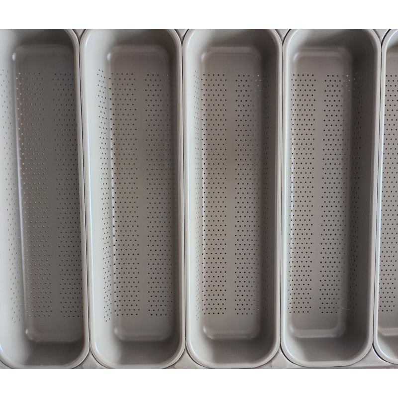 Flt Btm Metal Bread Pan 5 Wide  (8 Single bread forms)