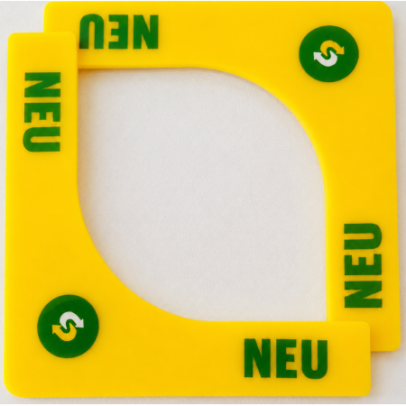Corner Label Neu 2pk Yellow