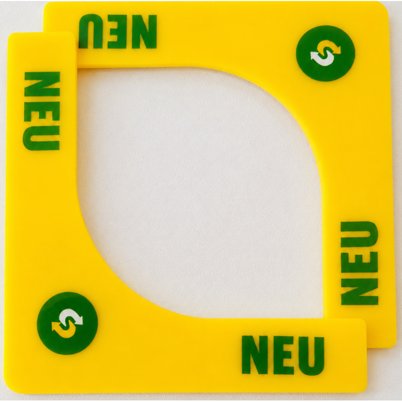 Corner Label Neu 2pk Yellow