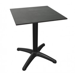 Esstisch für Außen (Gestell + Tischplatte Schwarz 60x60cm)